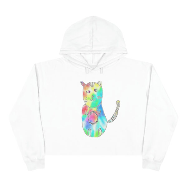 Tie-Dye Cat Crop Hoodie - Image 3